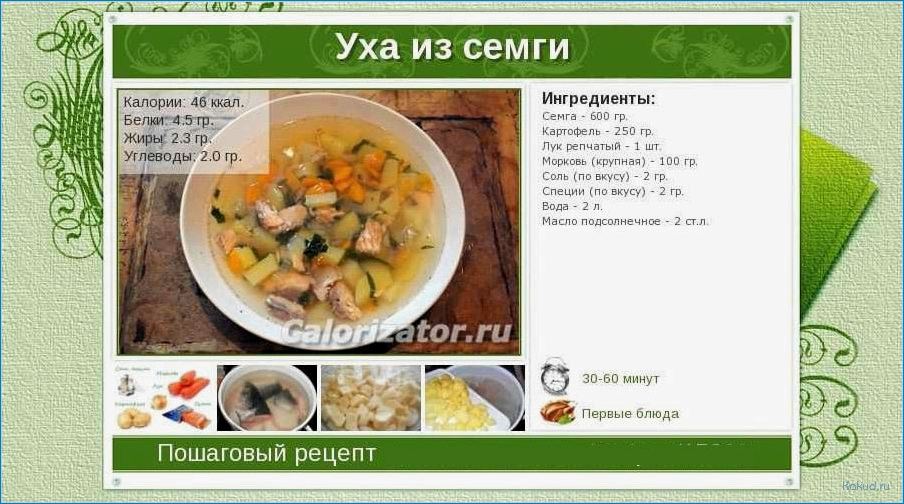 Рецепт бжу рыбного супа: полезное и вкусное блюдо