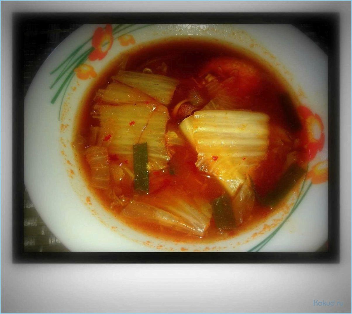 Кимчи суп рыбный