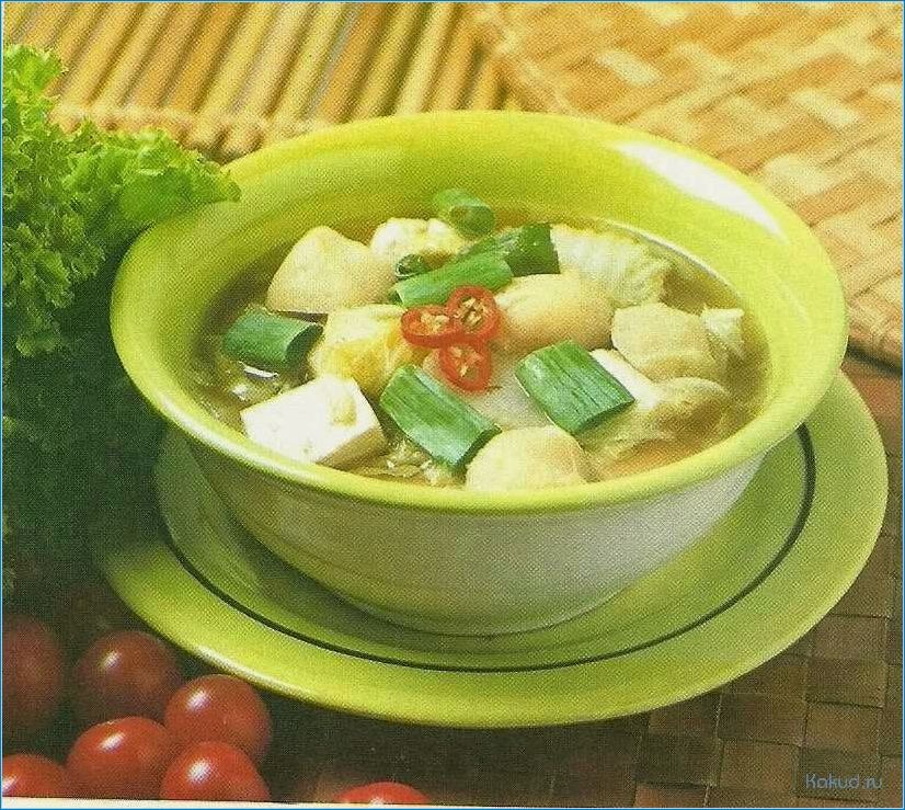Рыбный суп тофу
